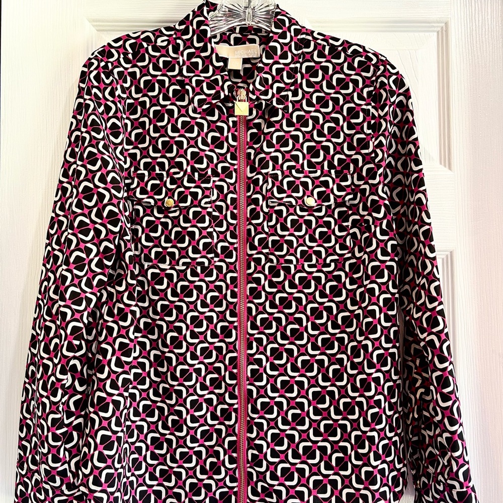 Michael Kors Multicolor Geometric Print Blouse